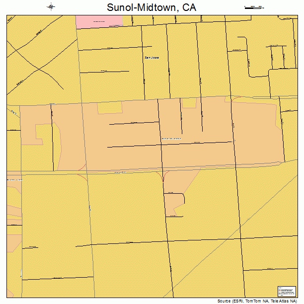 Sunol-Midtown, CA street map