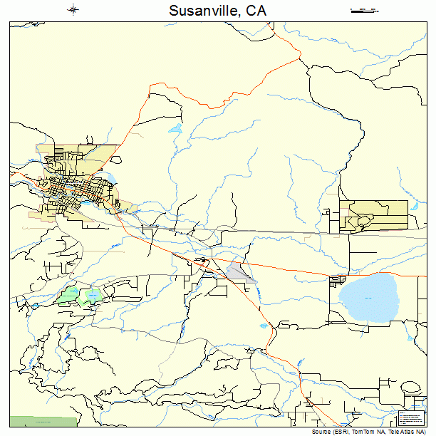 Susanville, CA street map