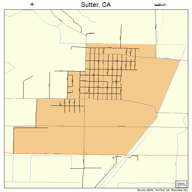 Sutter, CA street map