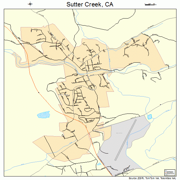 Sutter Creek, CA street map
