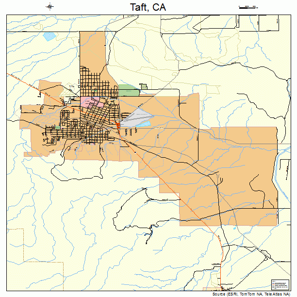 Taft, CA street map