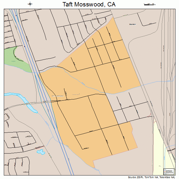 Taft Mosswood, CA street map