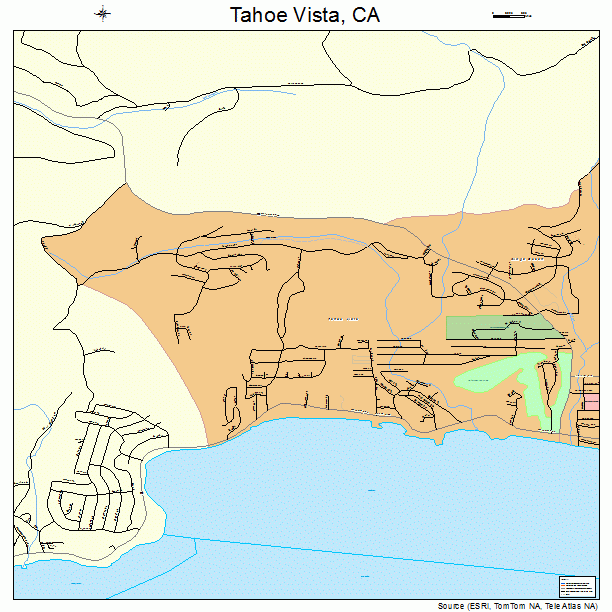 Tahoe Vista, CA street map