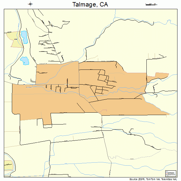 Talmage, CA street map