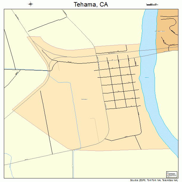 Tehama, CA street map