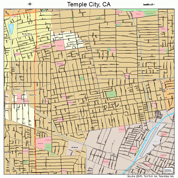 Temple City, CA street map