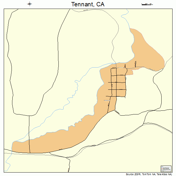 Tennant, CA street map