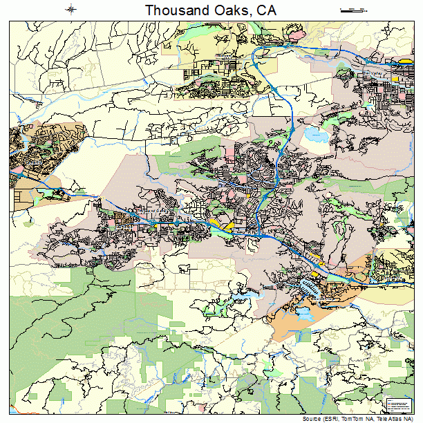 Thousand Oaks California Street Map 0678582