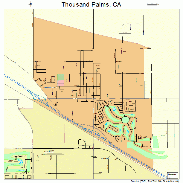 Thousand Palms, CA street map