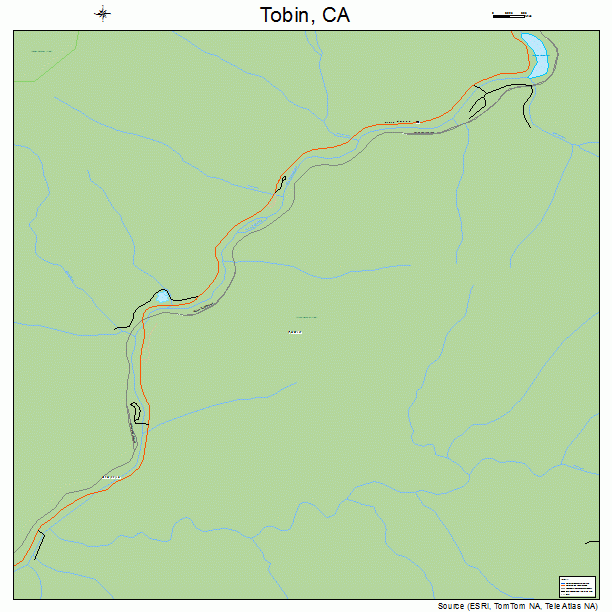 Tobin, CA street map