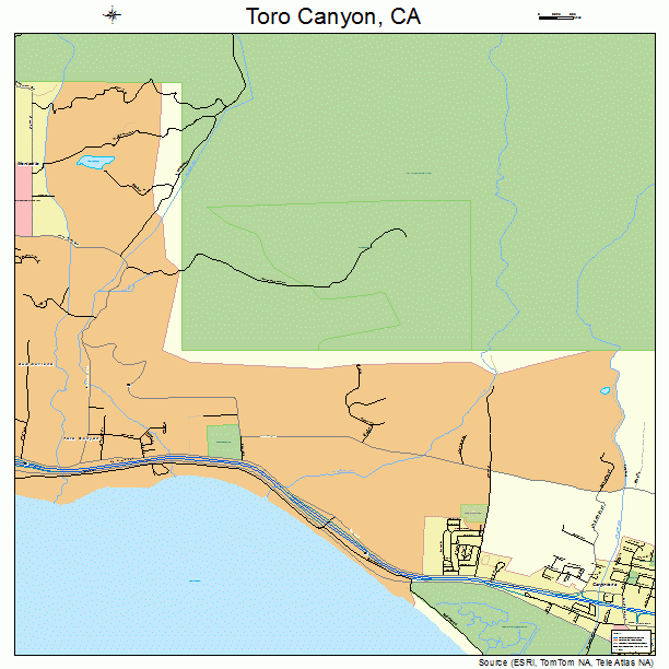 Toro Canyon, CA street map