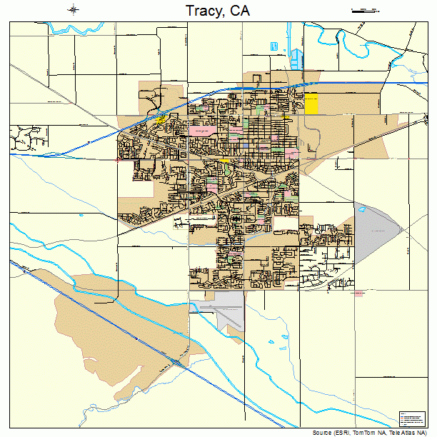 Tracy, CA street map