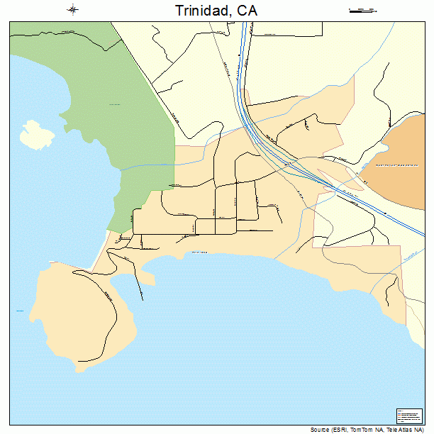 Trinidad, CA street map