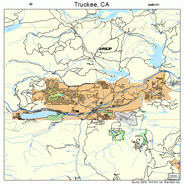 Truckee, CA street map