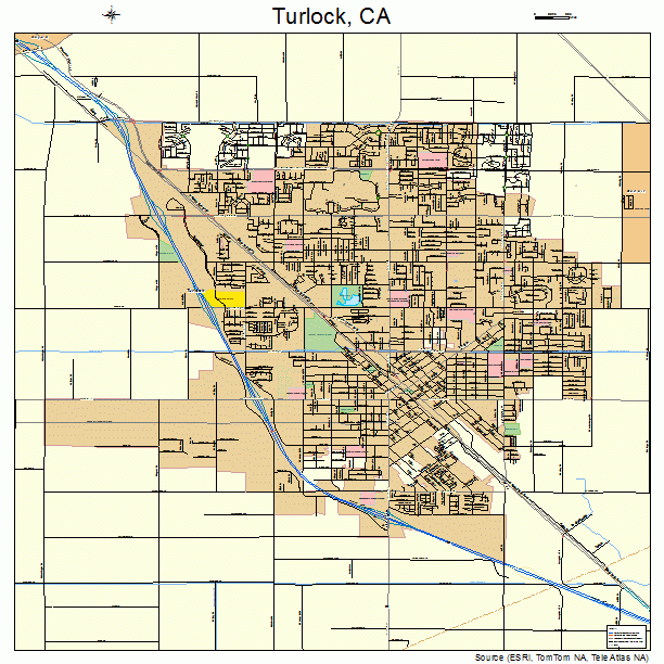 Turlock, CA street map