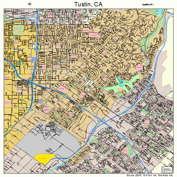 Tustin, CA street map