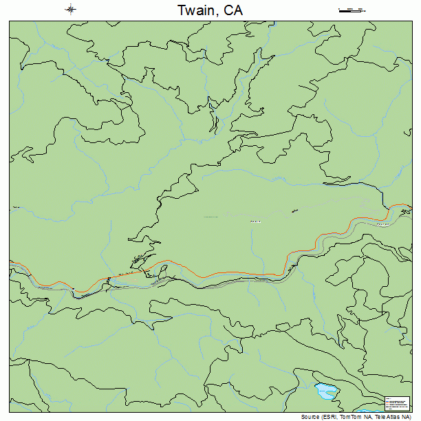 Twain, CA street map