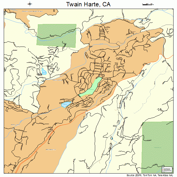 Twain Harte, CA street map