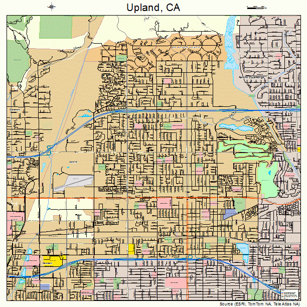 Upland, CA street map