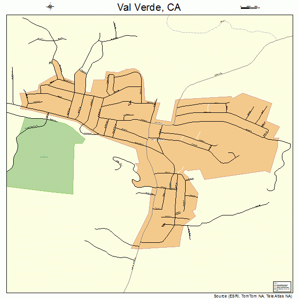 Val Verde, CA street map