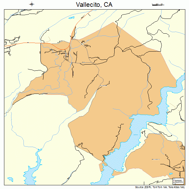 Vallecito, CA street map