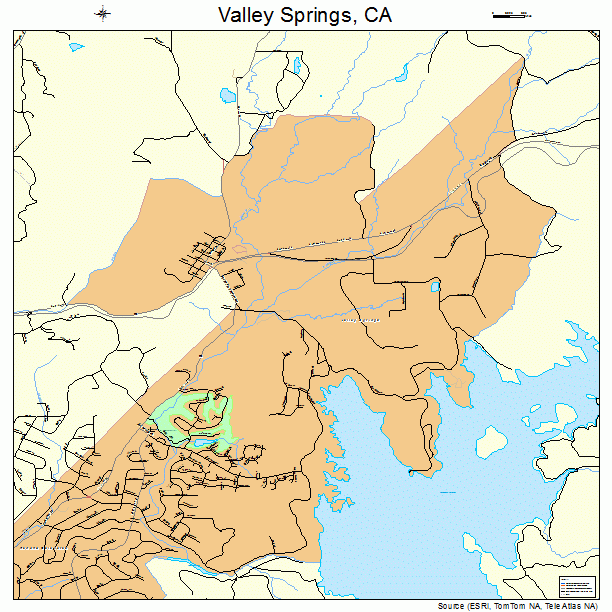 Valley Springs, CA street map