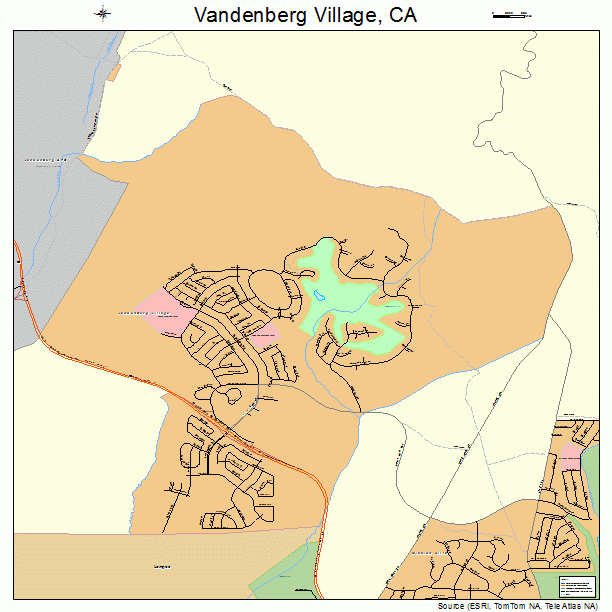 Vandenberg Village California Street Map 0682086