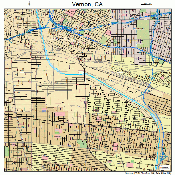 Vernon, CA street map