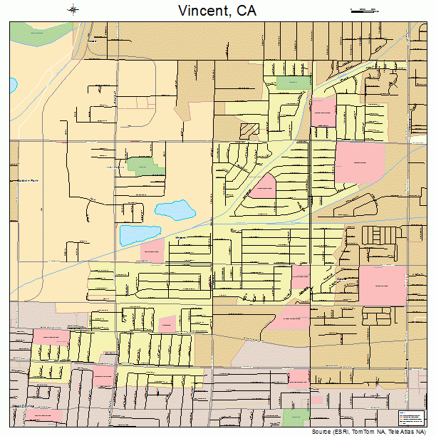 Vincent, CA street map