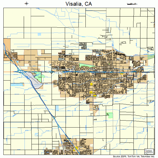 Visalia, CA street map