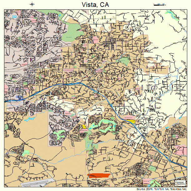 Vista, CA street map