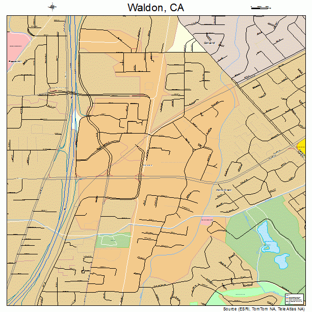 Waldon, CA street map