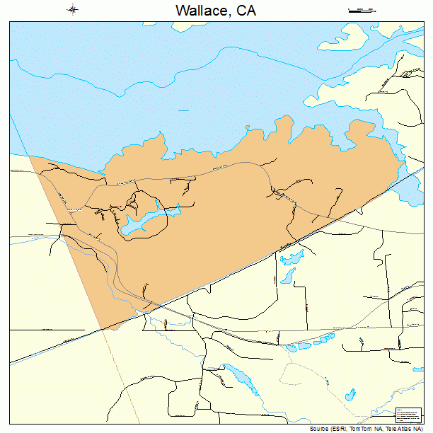 Wallace, CA street map