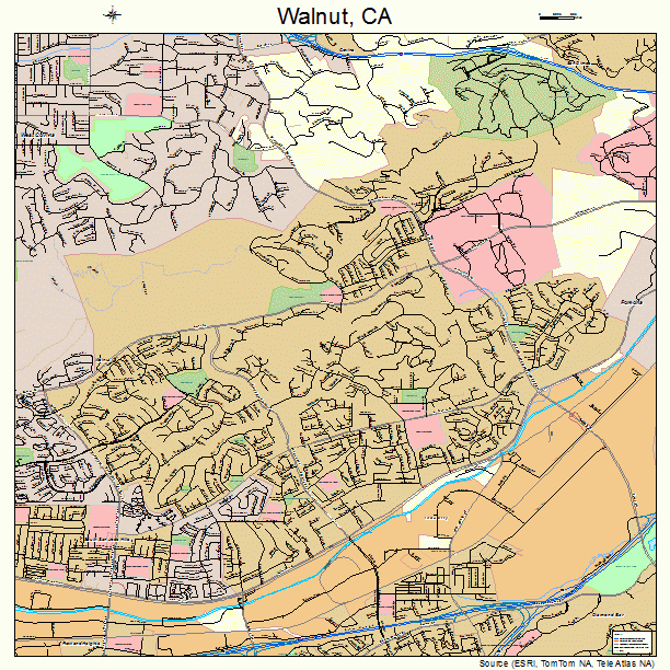 Walnut, CA street map