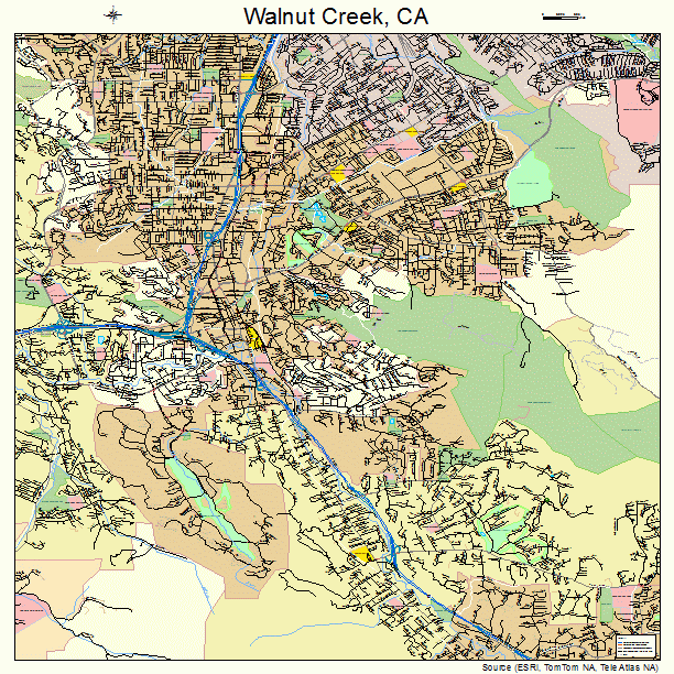 Walnut Creek, CA street map