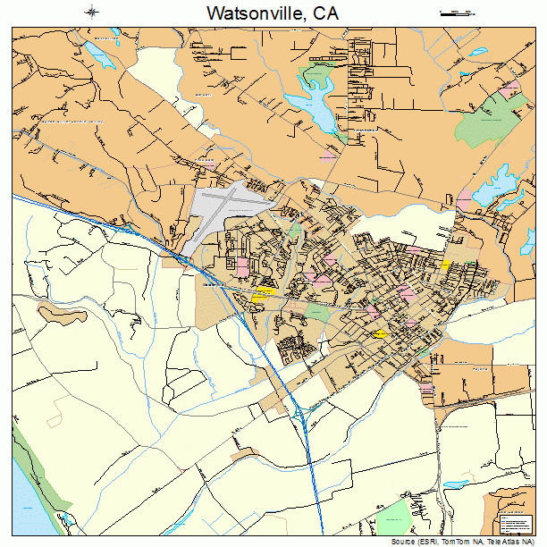 Watsonville, CA street map