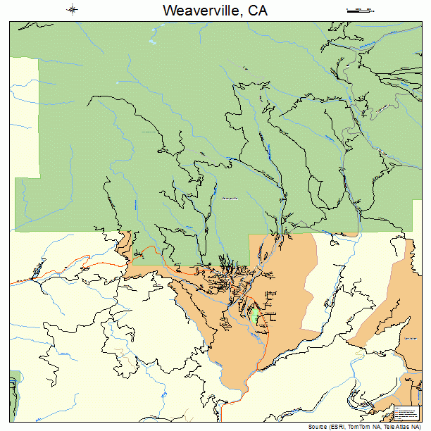 Weaverville, CA street map