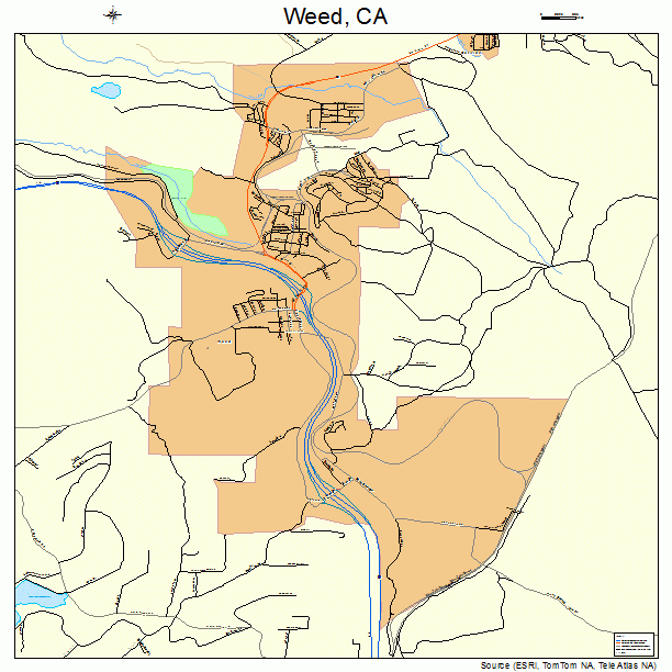 Weed, CA street map