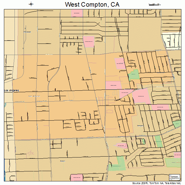 West Compton, CA street map