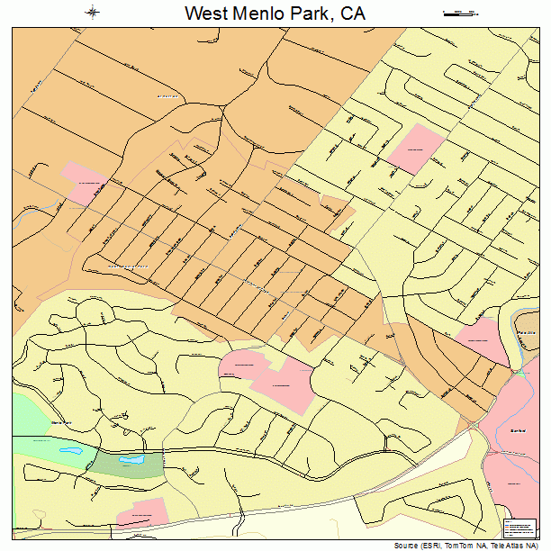 West Menlo Park, CA street map