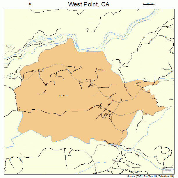 West Point, CA street map