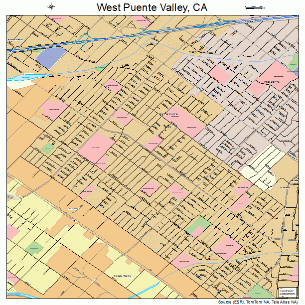 West Puente Valley, CA street map