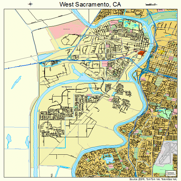 West Sacramento, CA street map