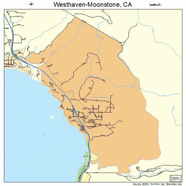 Westhaven-Moonstone, CA street map