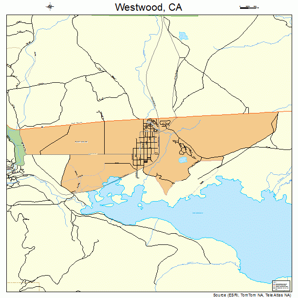 Westwood, CA street map