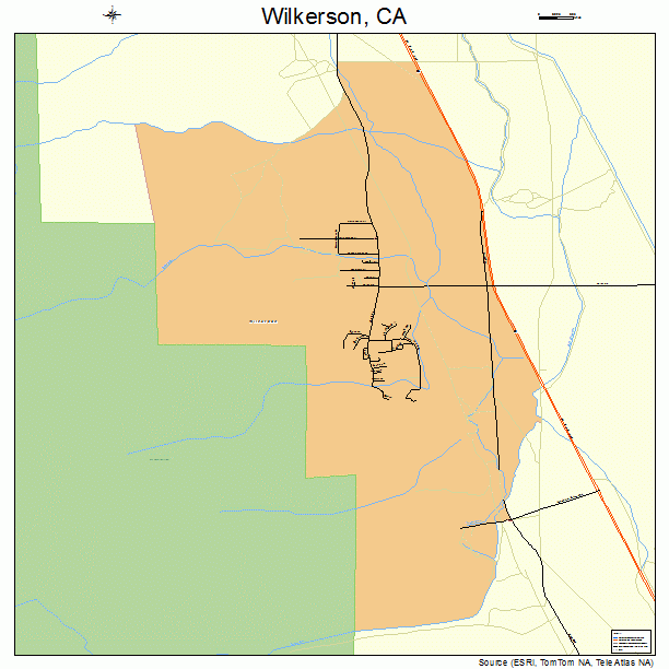 Wilkerson, CA street map
