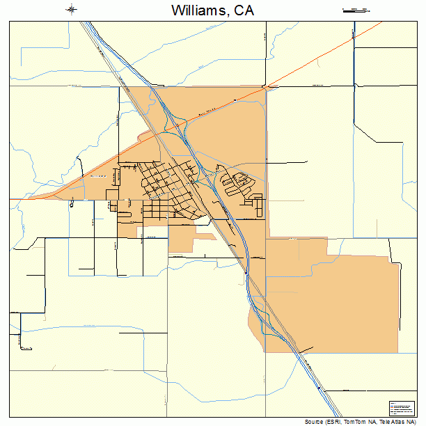 Williams, CA street map