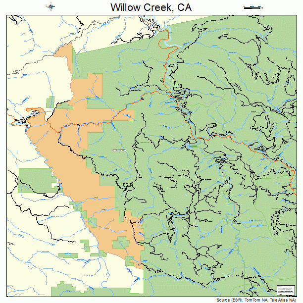 Willow Creek, CA street map