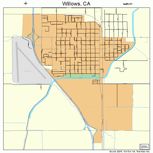 Willows, CA street map