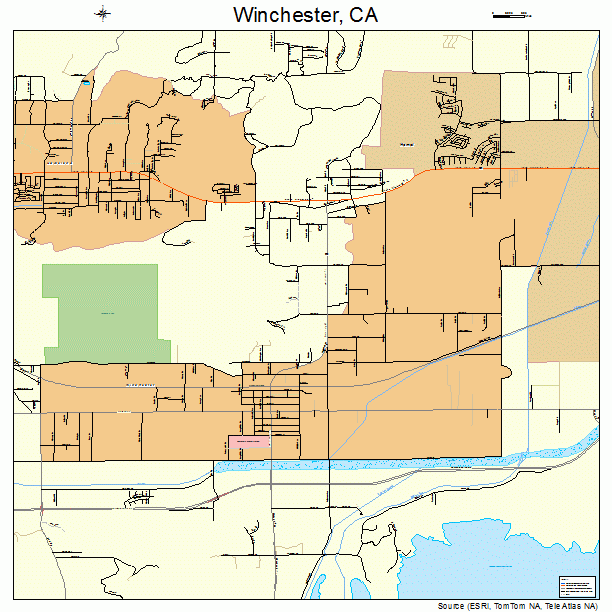 Winchester, CA street map